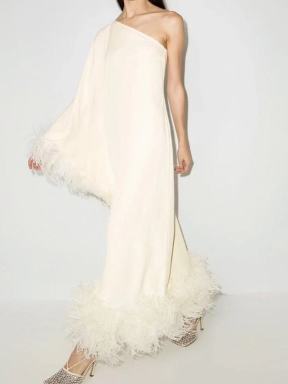 Taller Marmo Ubud Feather Trim Gown - NWT- size 48
